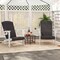 Rattan Adirondack Chair Padded Seat Ergonomic Backrest Cup Holder